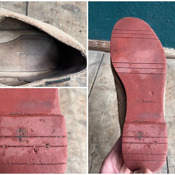 GH Bass Saddle Oxford Size Womens 10 Tan Suede Gum Sole Shoe - Picture 11 of 11